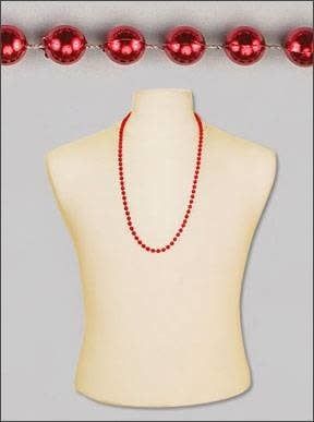 33&quot; 7mm Round Metallic Red ­BEADS 6/PKY