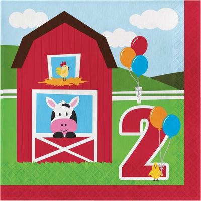 LUNCH NAPKIN  16CT 2P FARMHOUSE FUN 2ND