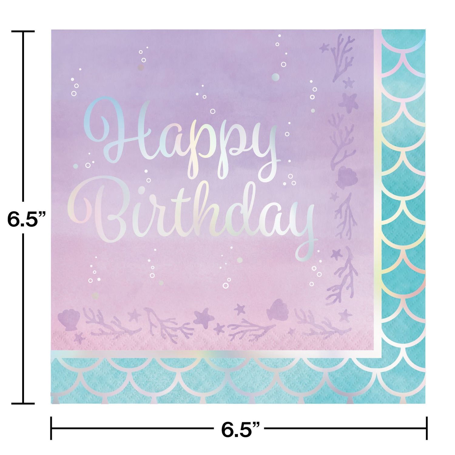 LUNCH NAPKIN 16CT 3P HBD MERMAID SHINE LUNCH NAPKIN 16CT 3P HBD MERMAID SHINE
