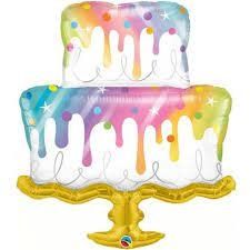 RAINBOW DRIP CAKE 39" BALLOON RAINBOW DRIP CAKE 39" BALLOON