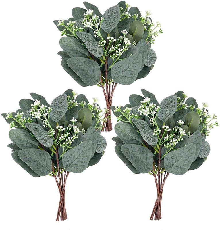 Artificial Eucalyptus Leaves Stems 7.87 x 5.91 x 0.59 inches Artificial Eucalyptus Leaves Stems 7.87 x 5.91 x 0.59 inches