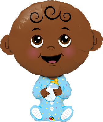 BABY BOY-DARK SKIN TONE 38" BALLOON BABY BOY-DARK SKIN TONE 38" BALLOON
