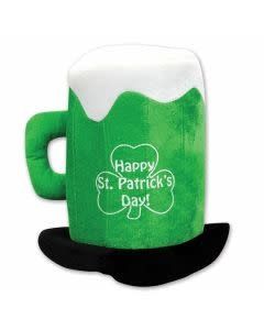 Plush St Patrick&#39;s Day Beer Mug Hat