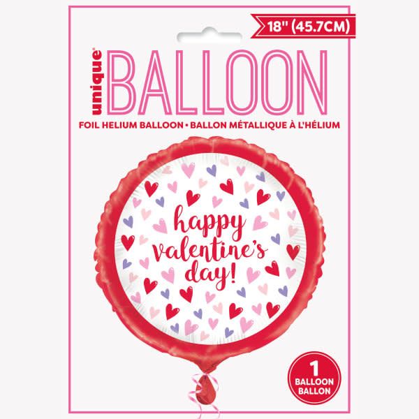 Sparkling Hearts Round Foil Balloon 18", Packaged Sparkling Hearts Round Foil Balloon 18", Packaged