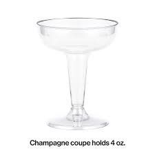 PLASTIC CHAMPAGNE COUPES  4FL OZ