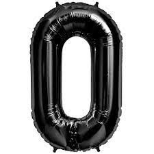 0 BLACK NUMBER BALLOON