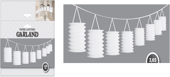 Lantern Garland White Lantern Garland White