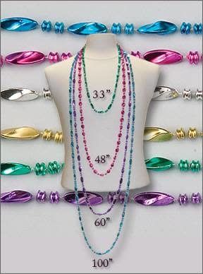 33&quot; Metallic Swirls BEADS Assorted 6/PKT