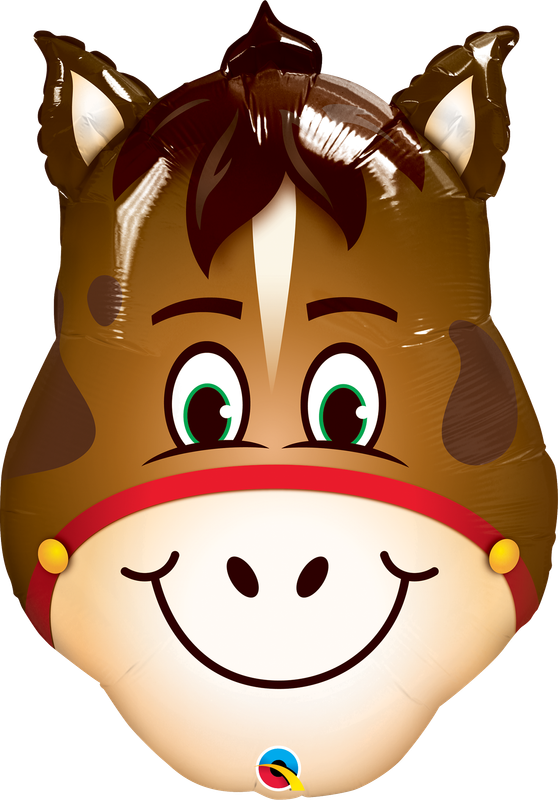 HILARIOUS HORSE Foil Balloon in the stick