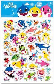 BABY SHARK 4  Sticker Sheets/Favors