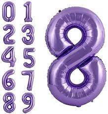 8 PURPLE NUMBER BALLOON 8 PURPLE NUMBER BALLOON