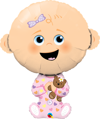 BABY GIRL-LIGHT SKIN TONE 38" BALLOON BABY GIRL-LIGHT SKIN TONE 38" BALLOON