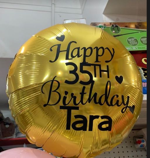 PERSONLIZED VINYL 18 INCH BALLOON HBD PLUS NAME PERSONLIZED VINYL 18 INCH BALLOON HBD PLUS NAME