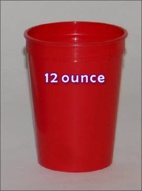 Plastic Cups 12 Ounce Red 5/PKT Plastic Cups 12 Ounce Red 5/PKT
