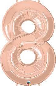 NUMBER EIGHT ROSE GOLD 34&quot; BALLOON