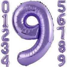 9 PURPLE NUMBER BALLOON 9 PURPLE NUMBER BALLOON