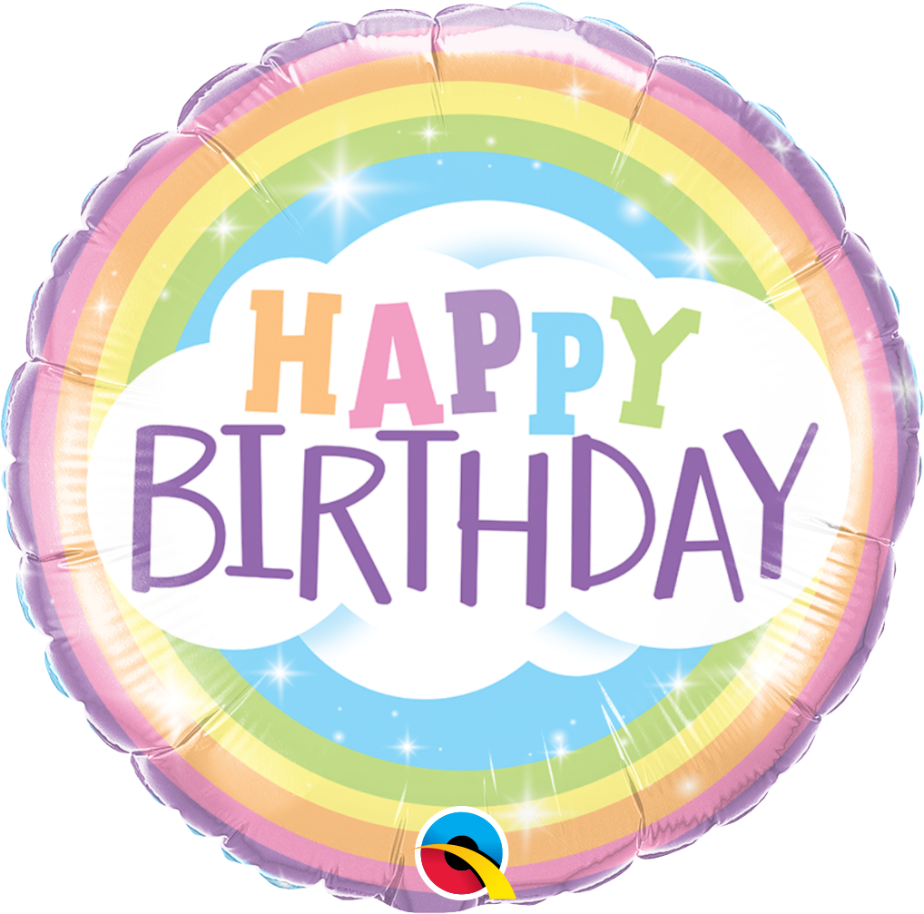 BDAY RAINBOW 18&quot; BALLOON