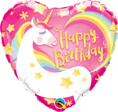 BDAY MAGICAL UNICORN 18&quot; BALLOON