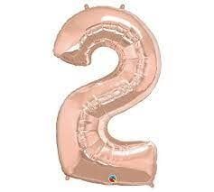 NUMBER TWO ROSE GOLD 34&quot; BALLOON