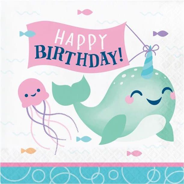 LN 12/16CT 2P HBD NARWHAL PARTY BKF LN 12/16CT 2P HBD NARWHAL PARTY BKF
