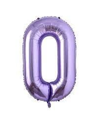 0 PURPLE NUMBER BALLOON 0 PURPLE NUMBER BALLOON