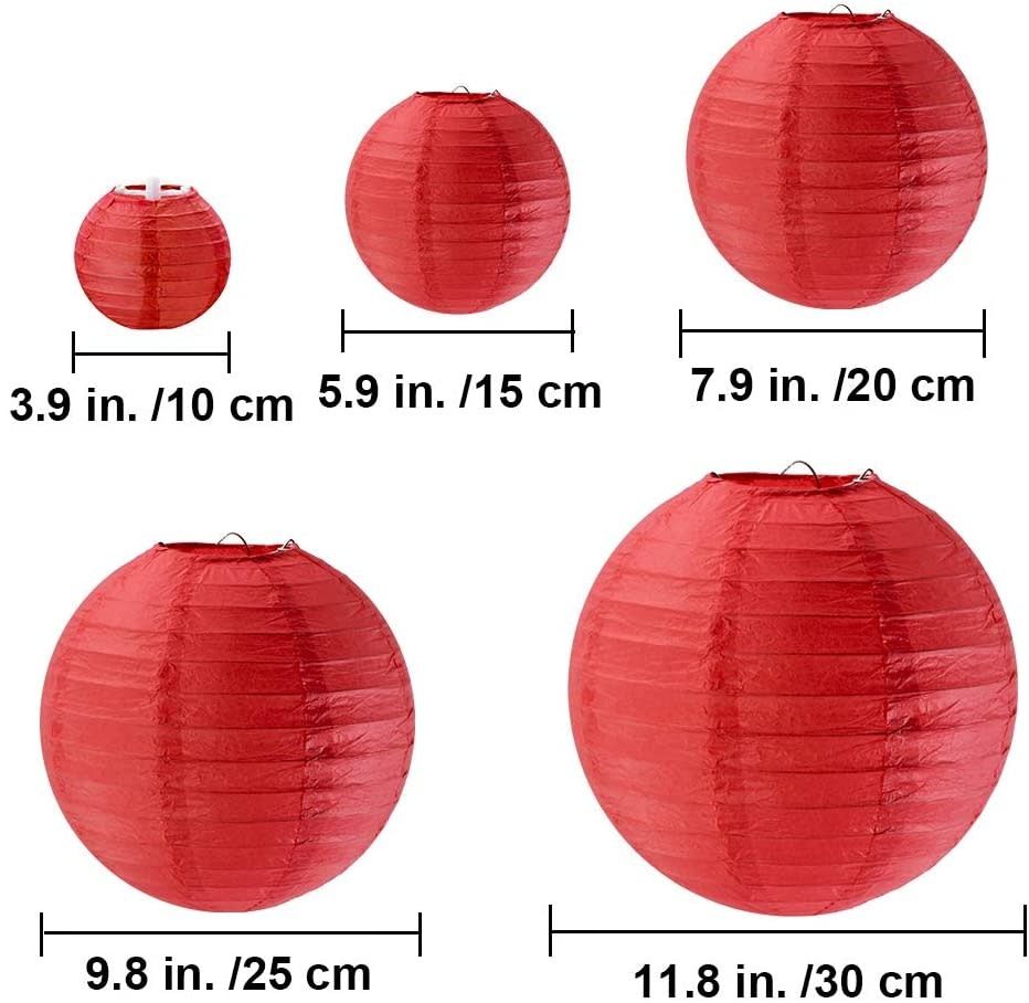 PAPER LANTERS 5 SIZES/PKT PAPER LANTERS 5 SIZES/PKT