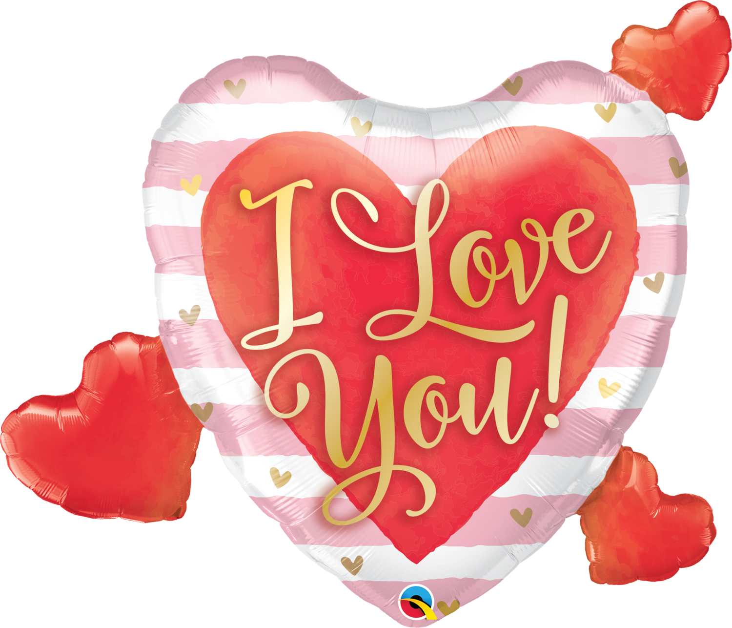 I Love You Pink Stripes &amp; Hrts