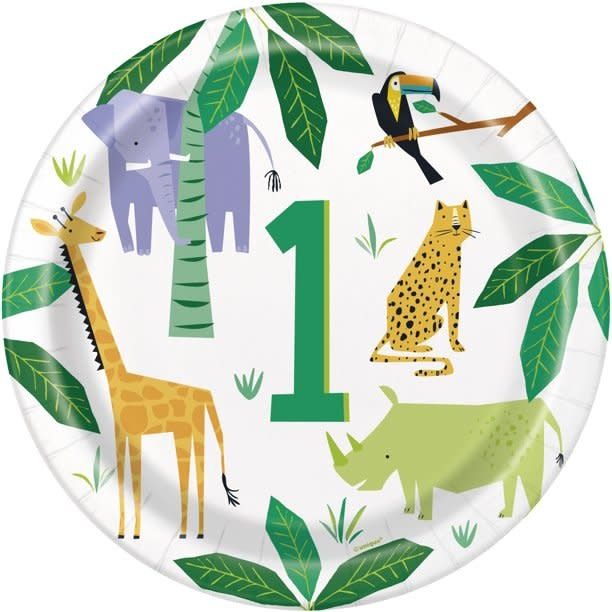 Safari 1st Birthday Paper  Plates