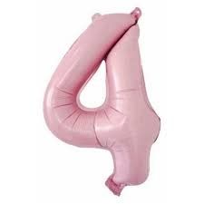4 BABY PINK NUMBER BALLOON 4 BABY PINK NUMBER BALLOON