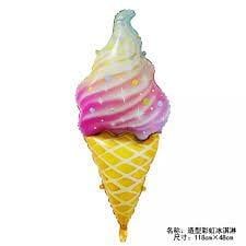 RAINBOW SWIRL ICE CREAM 45&quot; BALLOON