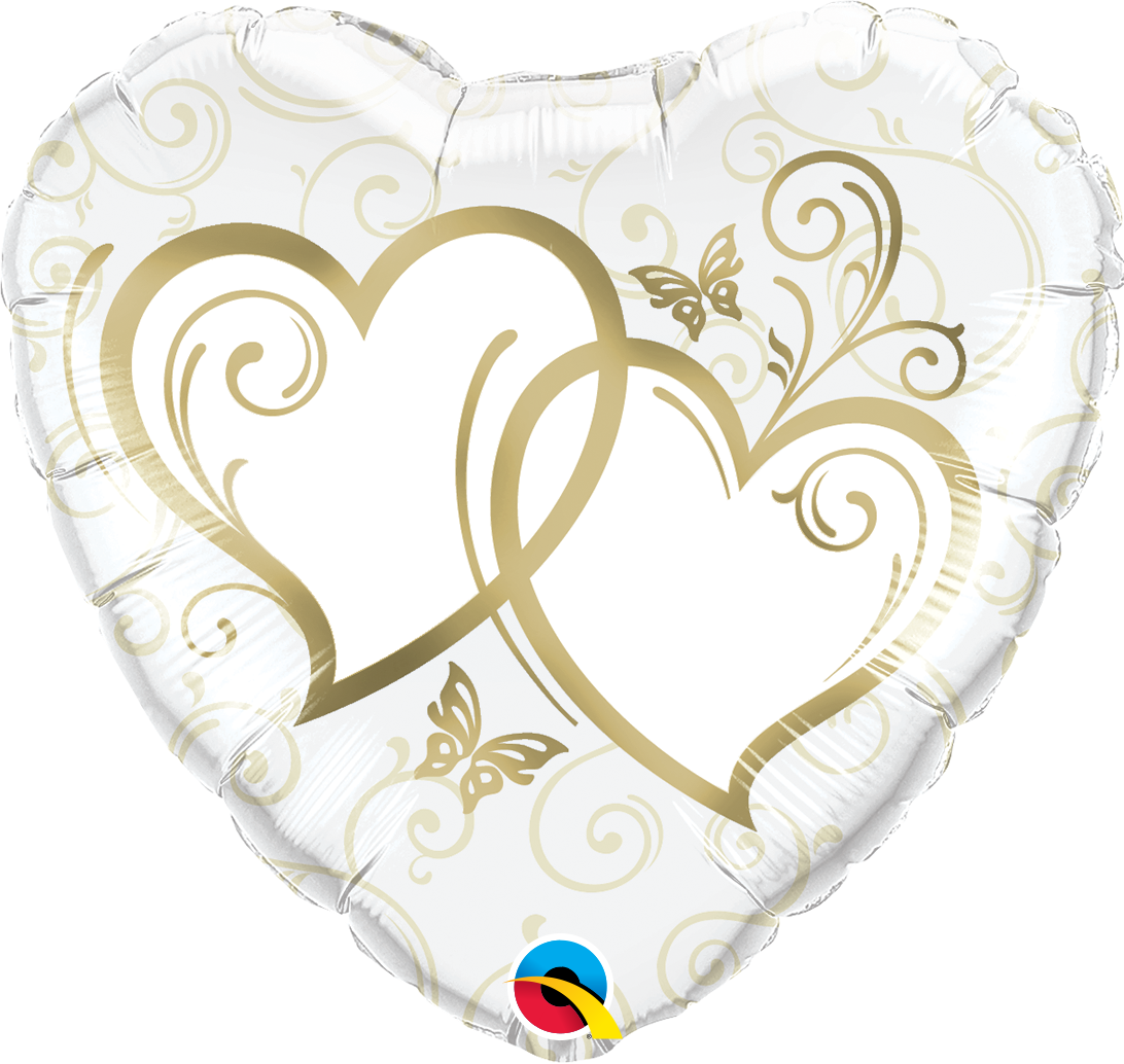 ENTWINED HEARTS GOLD 18" BALLOON ENTWINED HEARTS GOLD 18" BALLOON