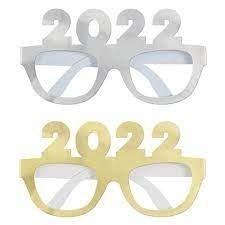 Foil Gold &amp; Silver 2022 Party Glasses, 4ct