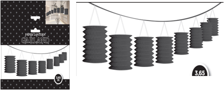 Lantern Garland Black