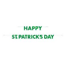 Foil Happy St. Patrick&#39;s Day Letter Banner, 10.5 ft, 2pc