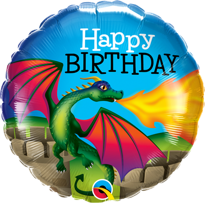 BDAY MYTHICAL DRAGON 18&quot; BALLOON