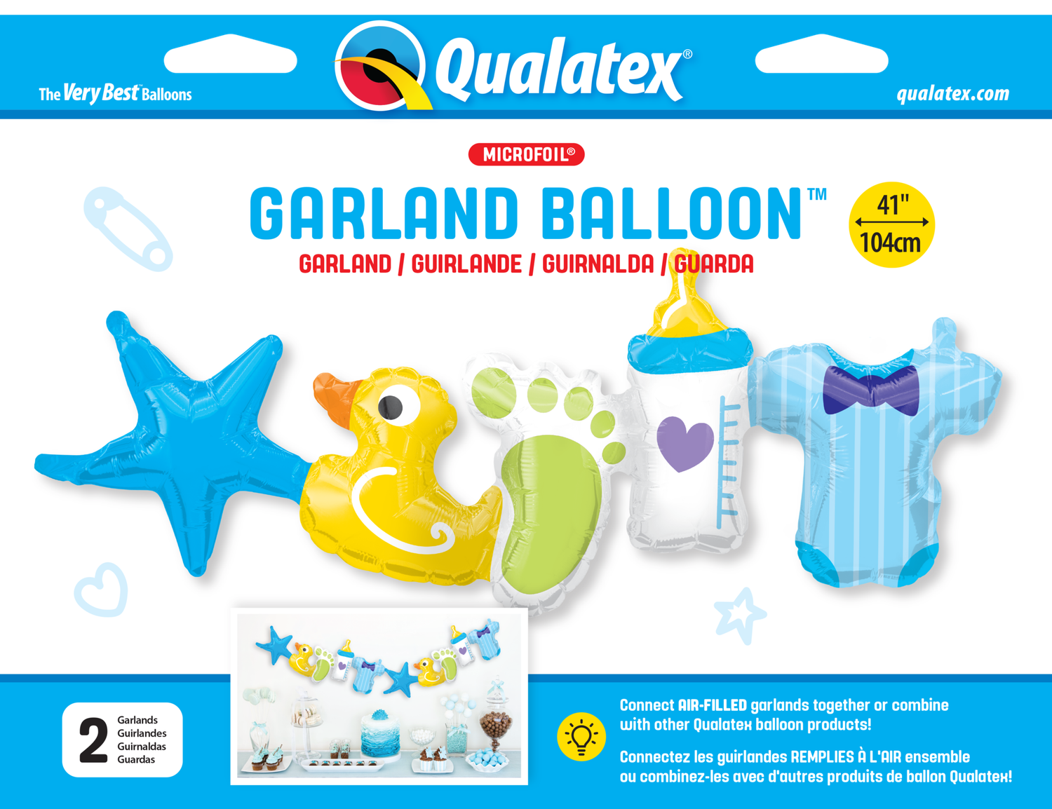 BABY BOY GARLAND 41&quot; BALLOON