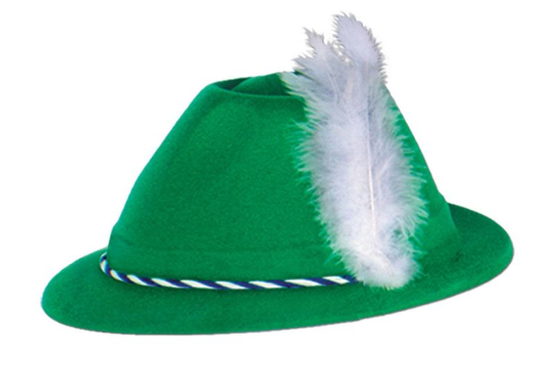 Green Velour Tyrolean Hat