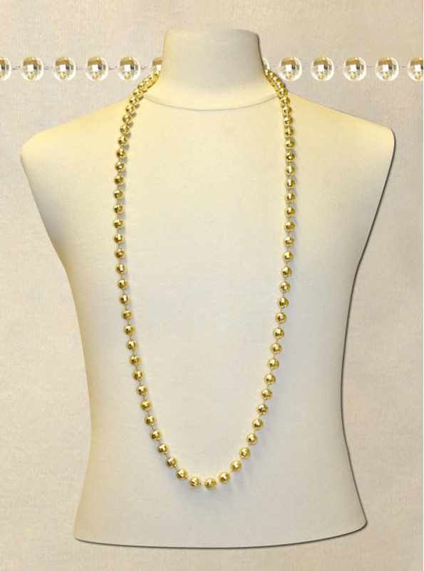 48&quot; 12mm Globe Gold Metallic Beads ­ 3/PKT