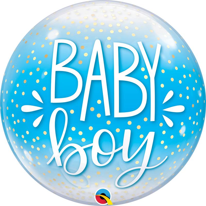 BABY BOY BLUE & CONFETTI DOTS 22 ' BALLOON BABY BOY BLUE & CONFETTI DOTS 22 ' BALLOON