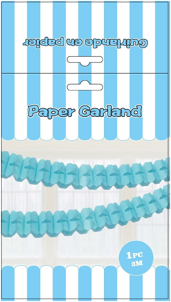 Paper Garland 1 Pc Blue Paper Garland 1 Pc Blue