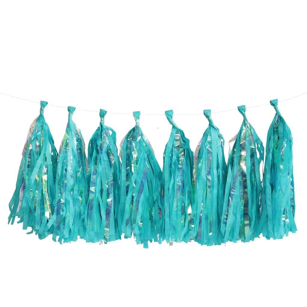 Teal Blue Tassel Garland