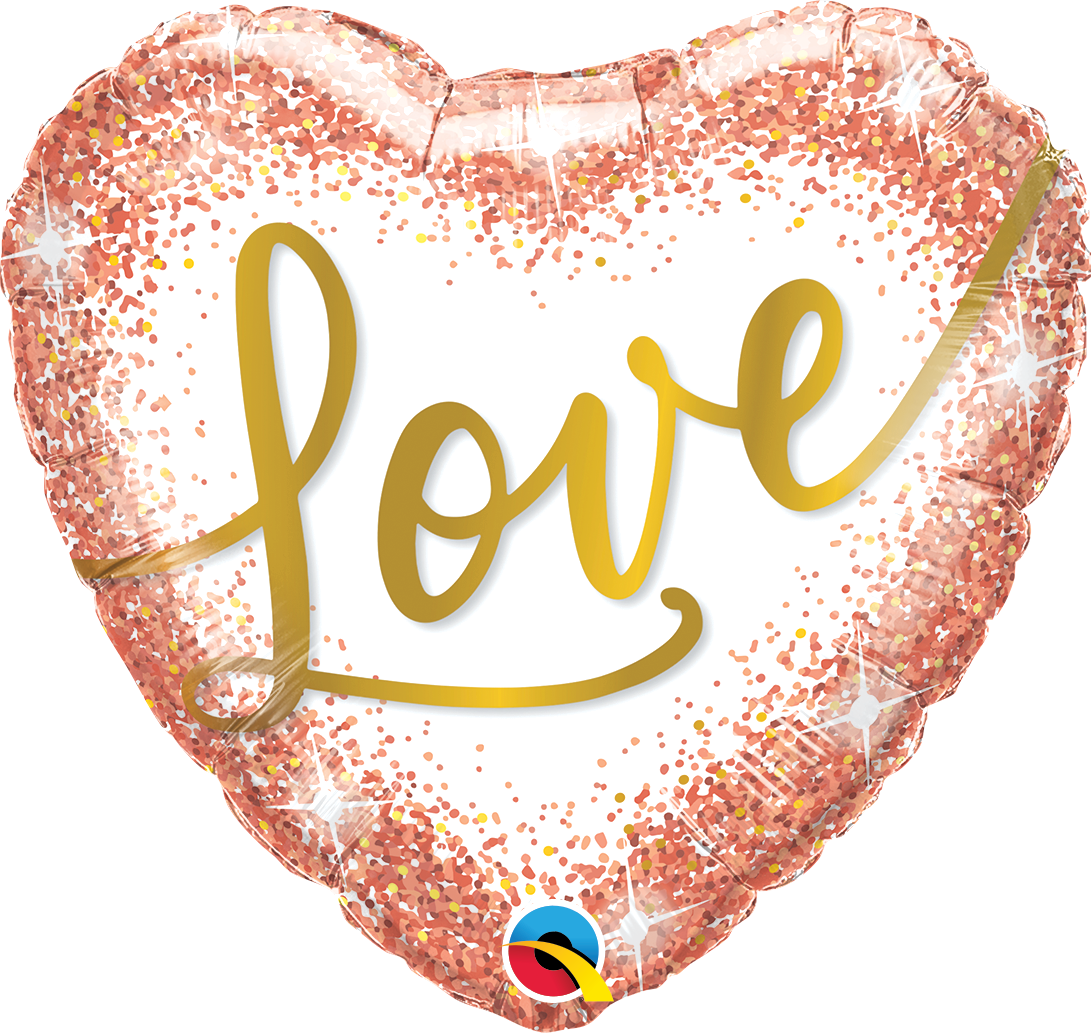 Love Rose Gold Glitter Dots Love Rose Gold Glitter Dots