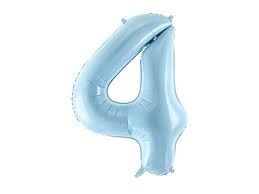 4 BABY BLUE NUMBER BALLOON