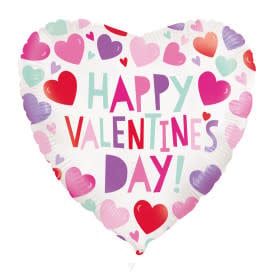 Smiling Hearts Heart Shaped Foil Balloon 18&quot;, Bulk