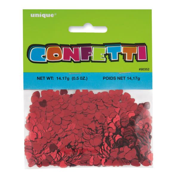 Red Foil Heart Confetti, .5oz Red Foil Heart Confetti, .5oz