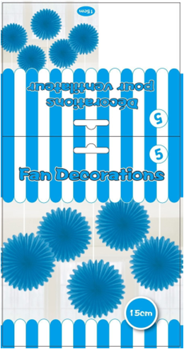 Paper Fan Decoration 5 Pcs Dark Blue Paper Fan Decoration 5 Pcs Dark Blue