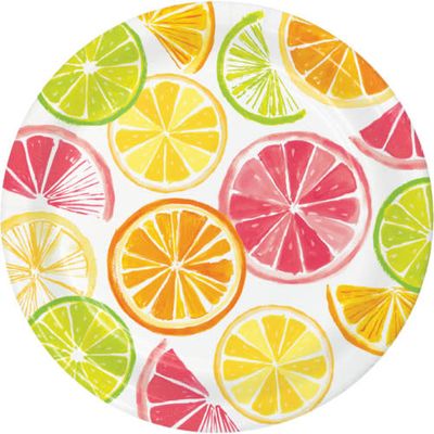 PLATE 9 INCH/8CT CITRUS SLICES PLATE 9 INCH/8CT CITRUS SLICES