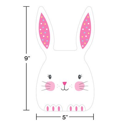 BAG CELLO W/TIE /20CT EASTER BUNNY EARS