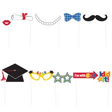 Graduation Photo Booth Props, 10ct Graduation Photo Booth Props, 10ct