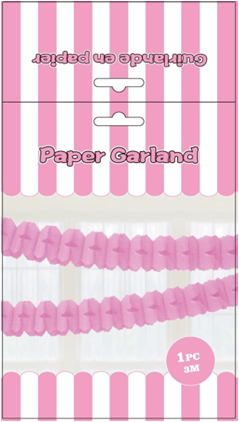 Paper Garland 1 Pc Pink Paper Garland 1 Pc Pink